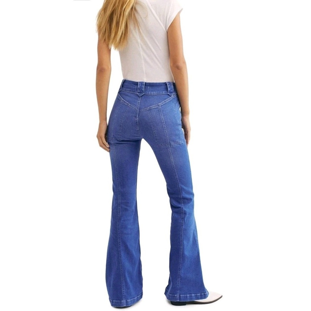 Free People We The Free Layla Flare Jean 26x33 High Rise Bell Bottom Women Boho